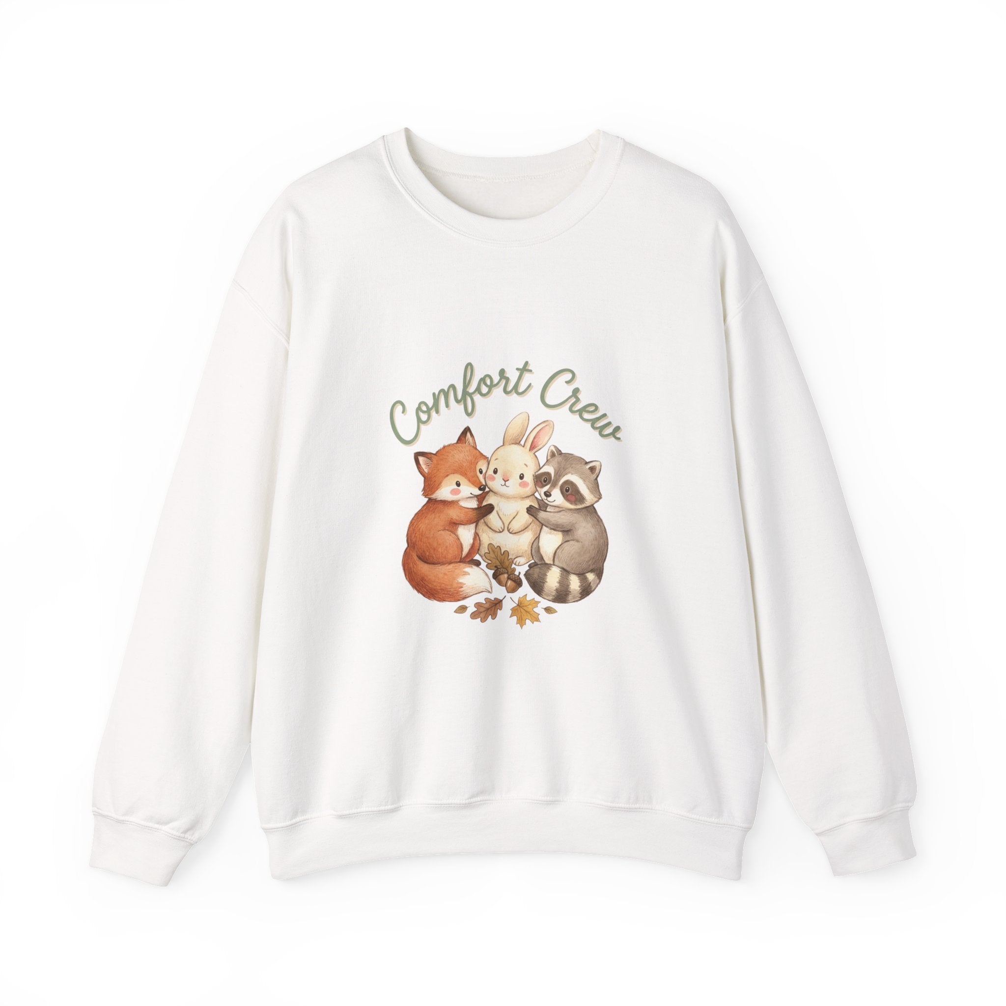 Cozy Winter Forest Animals Crewneck Sweatshirt | cute animal illustration, cozy critter art