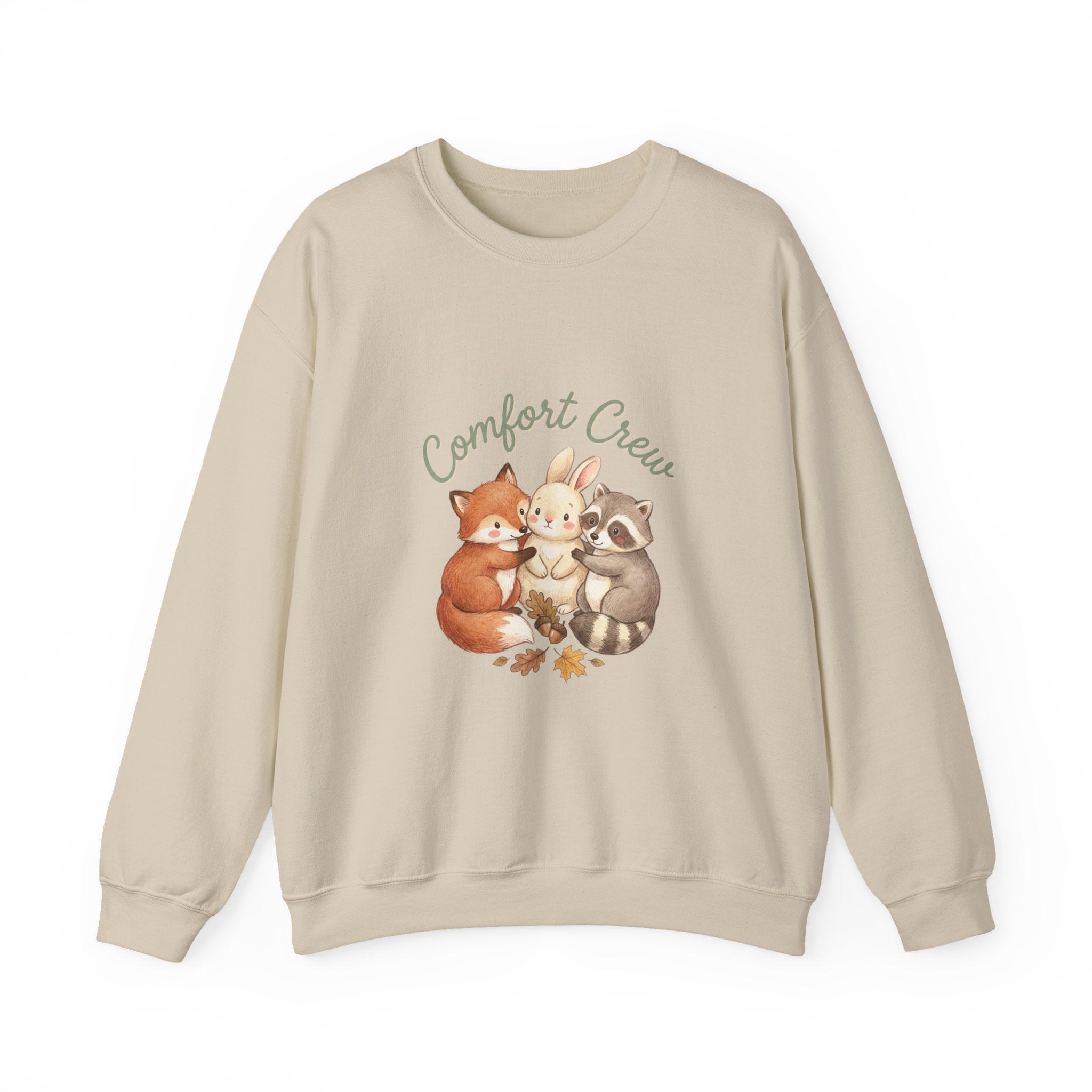 Cozy Winter Forest Animals Crewneck Sweatshirt | cute animal illustration, cozy critter art