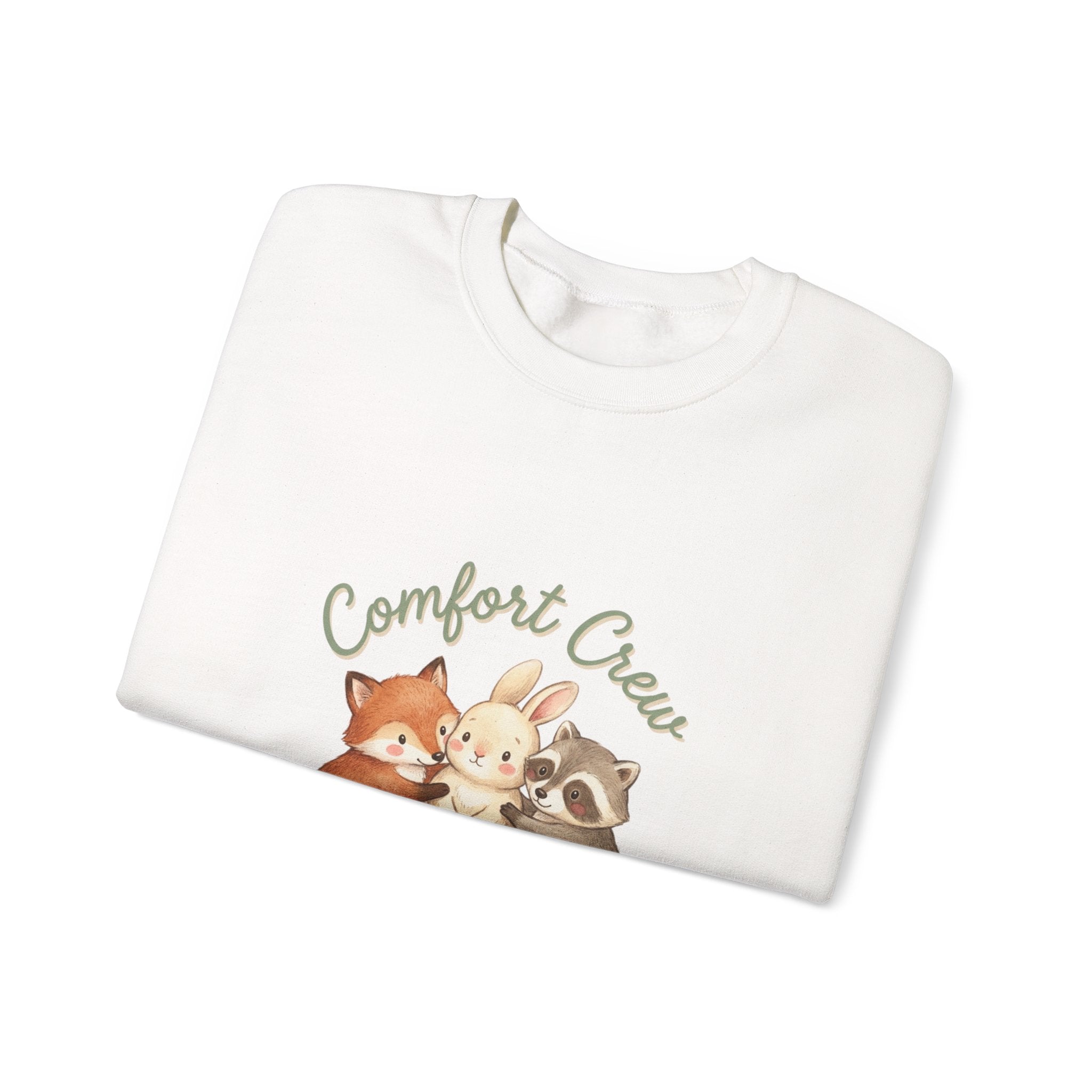 Cozy Winter Forest Animals Crewneck Sweatshirt | cute animal illustration, cozy critter art